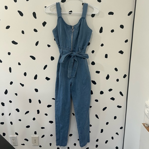 SEXY SMALL IRIS DENIM JUMPSUIT - Picture 2 of 10